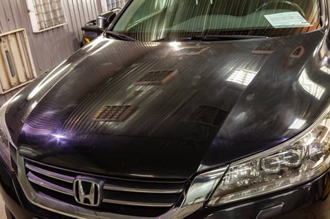 Honda Accord before and after polishing and nanoceramic coating